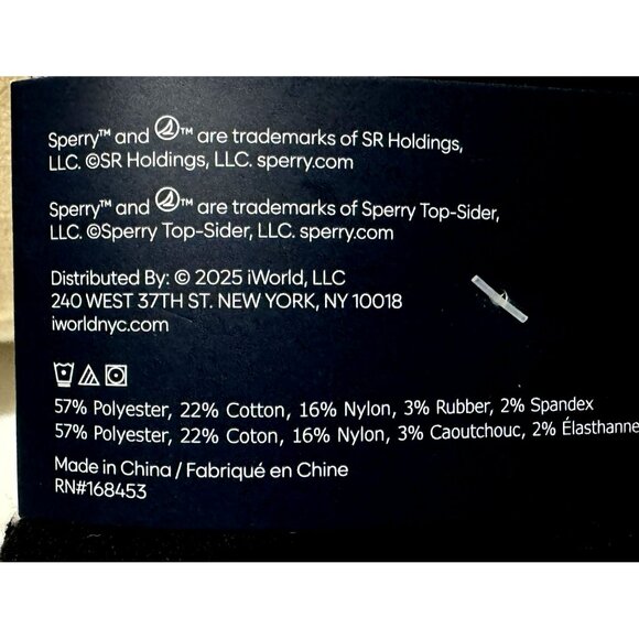 SPERRY Men's Black Cushion Comfort Crew Socks 8 Pairs Size 6-12  Cooling NWT - Picture 3 of 4